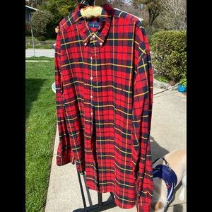 Ralph Lauren 3XLT ButtonDown Shirt Red/Blue/Yellow
